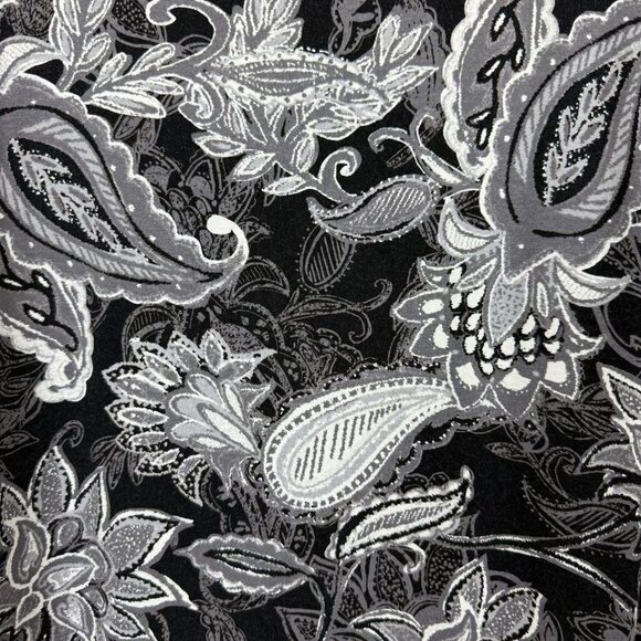 J. Jill Wearever Collection Paisley Floral Top Large Stretch Tunic 3/4 Sleeves - Picture 9 of 11